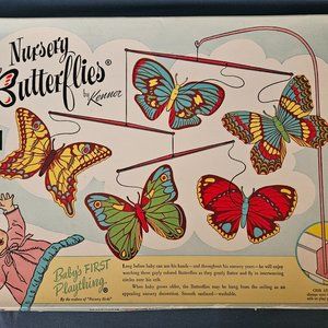 Vintage 1954 Nursery Butterflies Mobile Never used